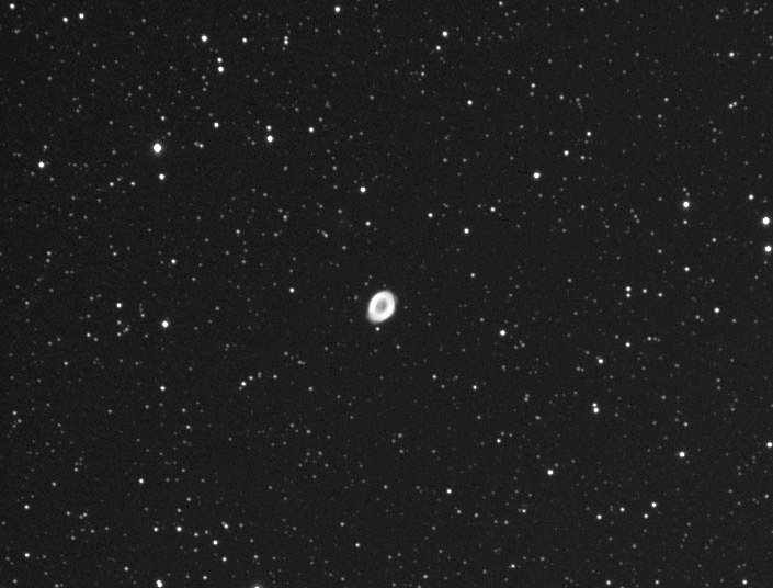 M57 in Lyrae
9x300 secs captured via AstroArt. My first image using flats. Took 20 flats/darks   

M57 a bit overdone, but I like to see a few stars.
Link-words: Messier Nebula