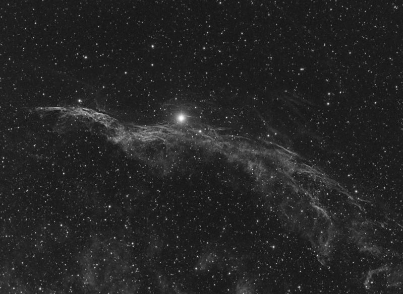 NGC 6960 western veil Cygnus
7x900, SW120, QSI ws, 7nm ha, 0.85fr, 3x1200, ED80 
Link-words: Nebula