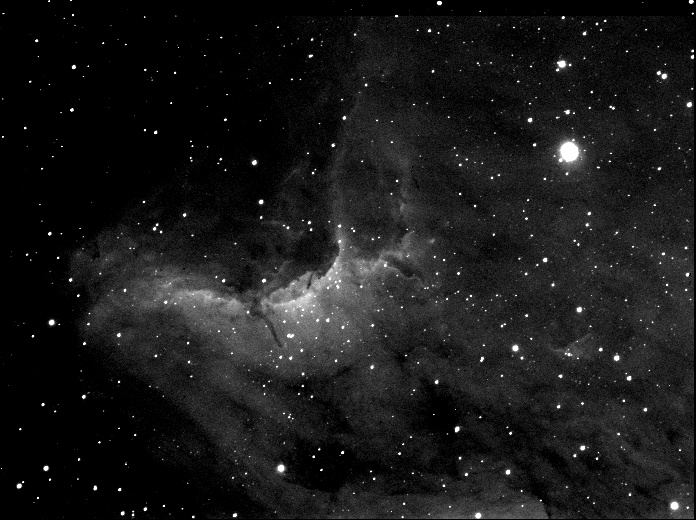 IC5070 - The Pelican Nebula in Cygnus
The Pelican Nebula. There was a very bright full moon when I took this and the transparency wasn't good. As Cygnus was 180 degrees away from the moon adn was therefore in darker skies I decided to try an object in Cygnus. This is one hour in Hydrogen Alpha made up of 12 x 5 minute subs.
Link-words: Nebula