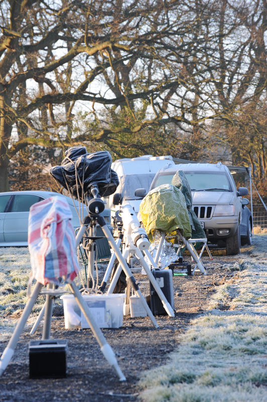 Frozen in time.
Early morning frost on the scopes.
