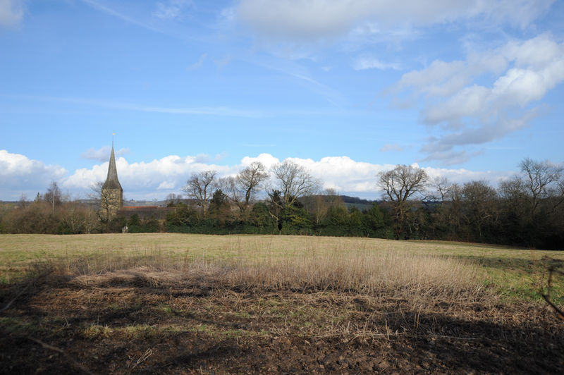 The dry field next to us, oh and the Church
Panoramic of the church.
