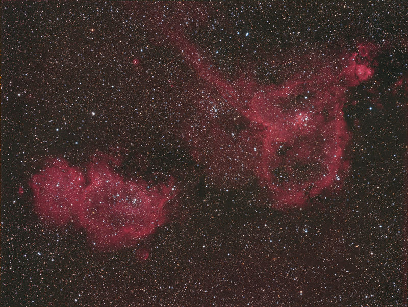 Heart and Soul Nebula in HaRGHaB
This is the previous Ha image with RGB added
