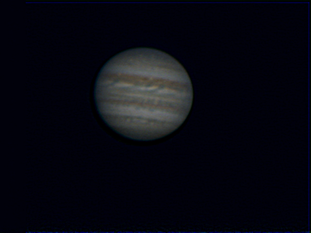 Jupiter from London in June 2006
This Jupiter image was an attempt to start to push an Orion Optics 250mm scope to its limits, althought this is only with a 3x Barlow I'm happy with the results considering how low Jupiter is in the sky this year.
Link-words: Jupiter