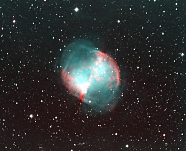 M27 in Narrowband
The is the 1st page relating to the image capture and processing of M27 in Ha, O3 and CLS (Luminance) imaging, using an HX916 CCD, Astronomik Filters and a Vixen VC200L Telescope.
Link-words: Messier Nebula