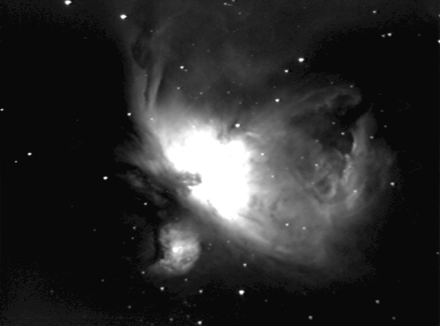 M42 through Ha filter
M42 in all its glory taken through a Hydrogen Alpha filter.
Link-words: Messier Nebula