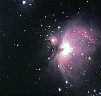 M42 at its best
In the winter months it's easy to stay indoors only because it's so cold outside. But if the rewards for staying up into the early hours is this wonderful picture of M42, the Orion Nebula, then it's well worth it. 
Recently scientists have found evidence that deep within the luminous clouds they are many proto-solar systems in the process of forming into fully fledged planetary systems. Nigel has capture the energy of this magnificent nebula. Clearly visible is all the fine detail in the clouds demonstrating the varoius forces involved in shaping this stella birthplace.
Link-words: Messier Nebula