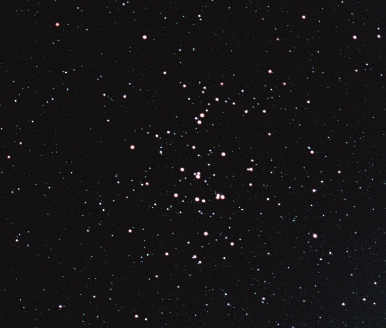 M44 - Beehive Cluster
Canon EOS 300D with 300mm lens guided by Celestron C11 with webcam (South is down).
Link-words: Messier