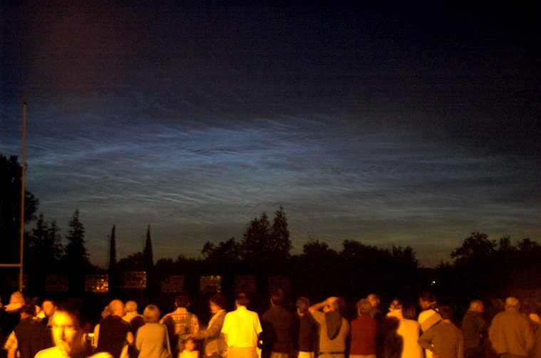 Noctilucent Clouds, July 14 2009, Riberac, France 
Captured while awaiting the traditional Bastille Day firework display.
