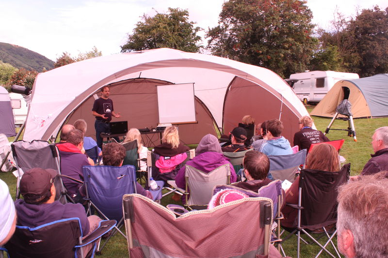 Imaging talk at Astrocamp
Astrocamp in the Brecon Beacons, at which the sky at Night Team attended.  This talk was by one of the organisers on planetary imaging. 
Link-words: Campsites2013