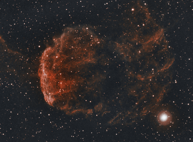 Jelly Fish Nebula IC443
Ha, Sii, Sii
Link-words: CarolePope