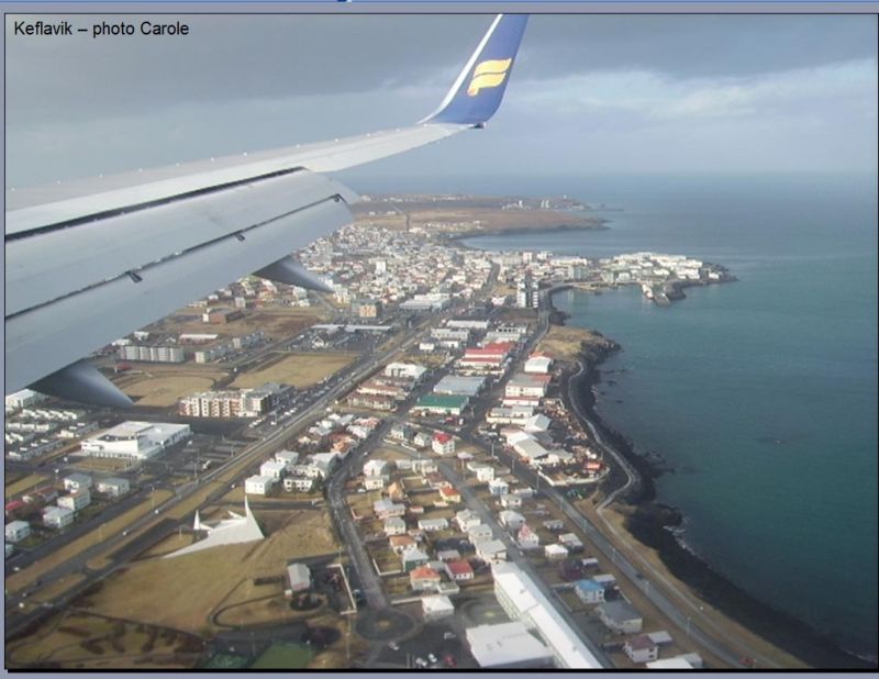 Iceland Trip arriving at Keflavik
We were staying 3 days in Reyjavik, flying North East to Lake Myvatn for 3 days and then a further 3 days back at Reykjavik,  This is as we arrived in Iceland at the Keflavík (South of Reykjavik). 
Link-words: Iceland2012