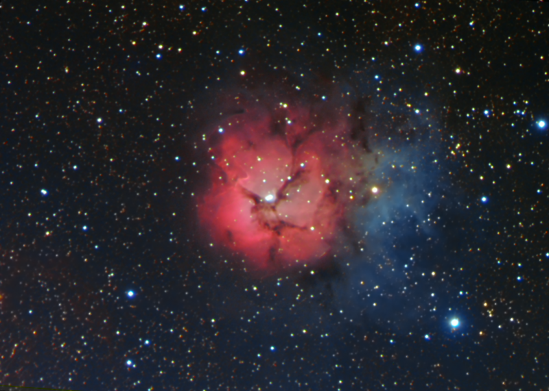 M42 
This is a reprocess enhanced with Mark Shelleys' Arcsinh star colour retention process in Photoshop.
Link-words: CarolePope