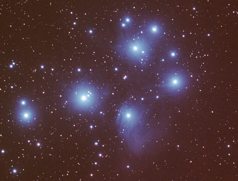 M45 9.1.2011
13 x 5 mins 800 ISO, + darks flats and Bias 
Zero degrees
Link-words: CarolePope