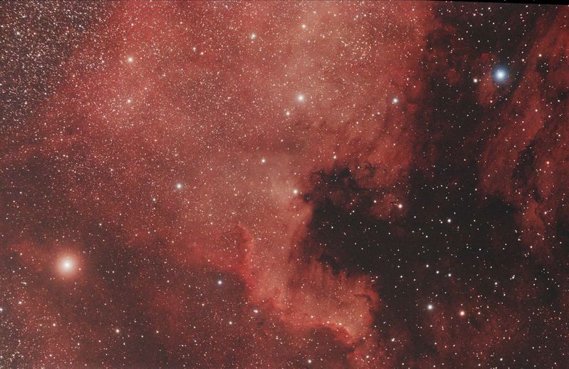 NA Nebula 12th and 22nd June 2011 3 hours 10 mins 
38 x 5mins finally stacked as 2 x tiffs 
Link-words: CarolePope