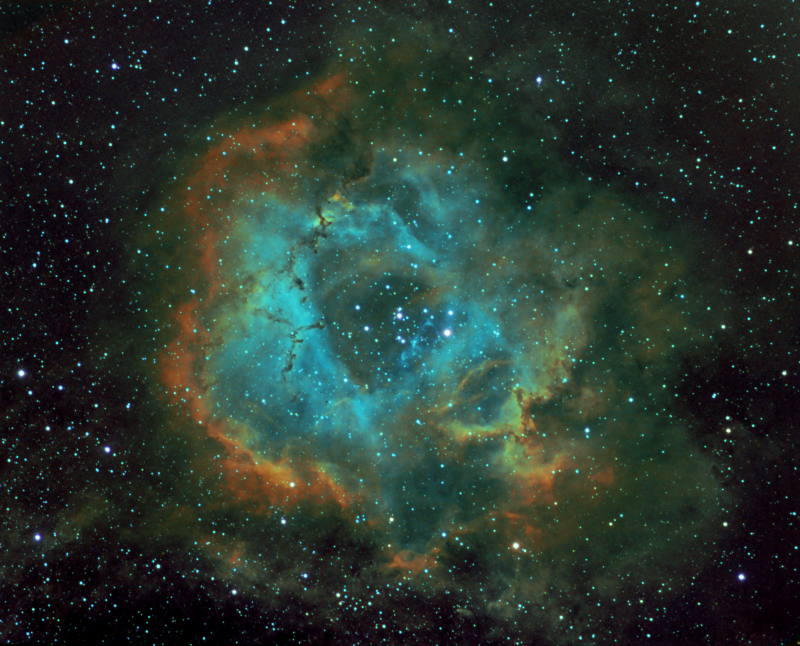Rosette Nebula Hubble Palette 
Link-words: CarolePope