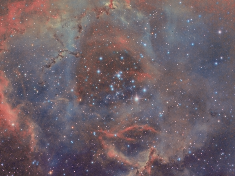 Rosette Nebula + RGB stars 
See other image for detail with the RGB stars
Link-words: CarolePope