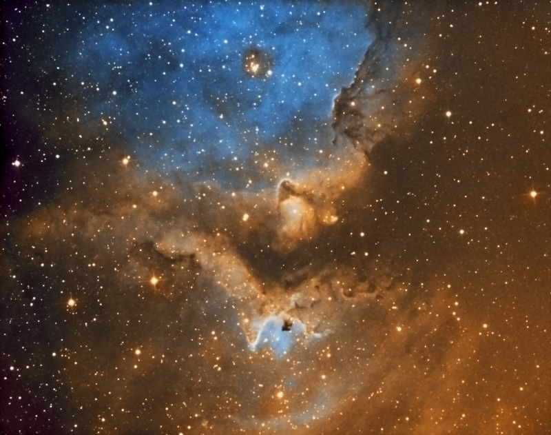 Soul Nebula IC1871 (SE London)
Ha 20 x 600 & 4 x 900
Oiii & Sii 12 x 300 binned x 2
Atik460EX & SW130PDS
HEQ5
Moon phase, first quarter
SE London
Link-words: CarolePope