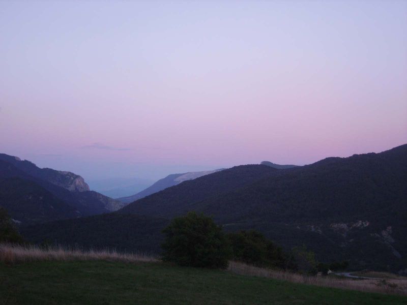 Earth's Shadow
This was taken back in 2013 by my husband.
I only realised today that he had captured an astronomical phenomena.  The Earth's shadow just above the mountains and the pink belt of Venus just above it.
Link-words: CarolePope