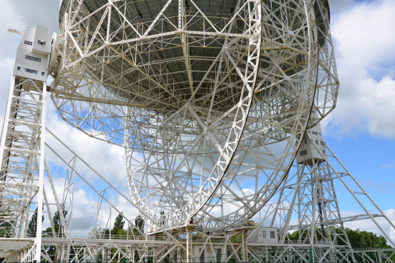 Under the Jodrell Bank Dish 
Society trip 2013 Photo by Mike McRoberts 
Link-words: JodrellBank2013 / UKPlaces