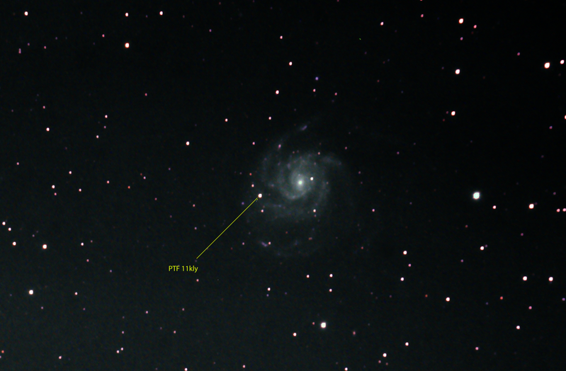 M101 - Pinwheel Galaxy + SN PTF 11kly
20x5 min subs + Flats, Darks, Bias
My first "visible" M101
I think some subs included clouds - I'll sort them out another time
Link-words: Messier