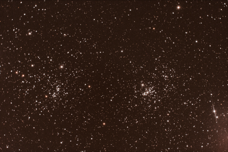 The Double Cluster
A narrow field view of the Double Cluster in Perseus.
Link-words: Duncan