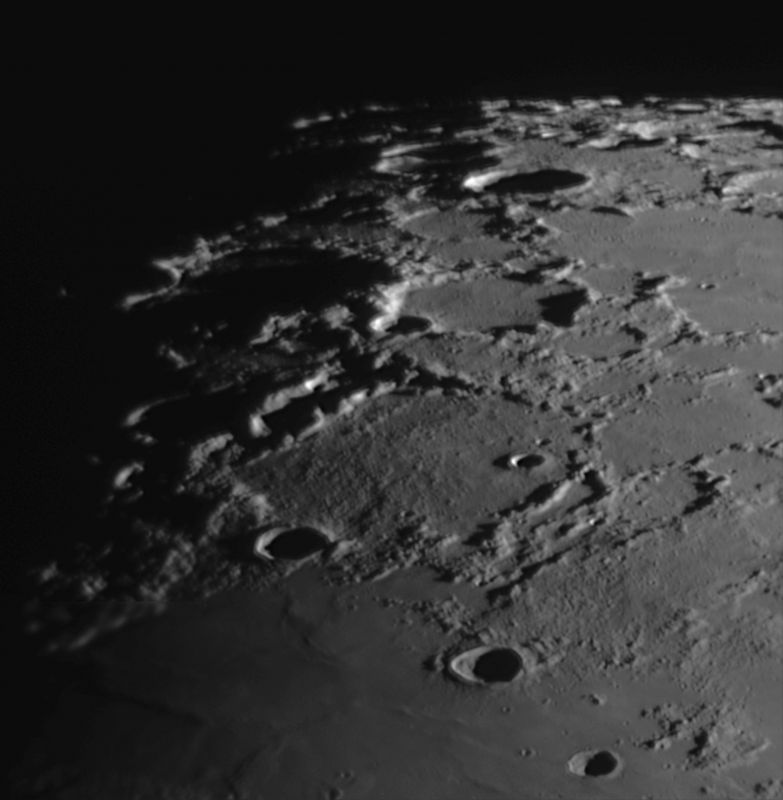 Moon - Top of Mare Frigoris, Crater W Bond, Barrow and Scoresby with Goldsmidt in shade.
Moon_230000_ZWO ASI294MC Pro_Gain=368(off)_Exposure=7.5ms_16_g4_ap442_Drizzle15
Link-words: Duncan