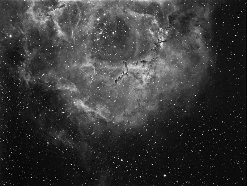 Rosette nebula Hydrogen-Alpha - reworked
8 X 10M H-Alpha darks 20 x 10m all taken at -20C
 
 

