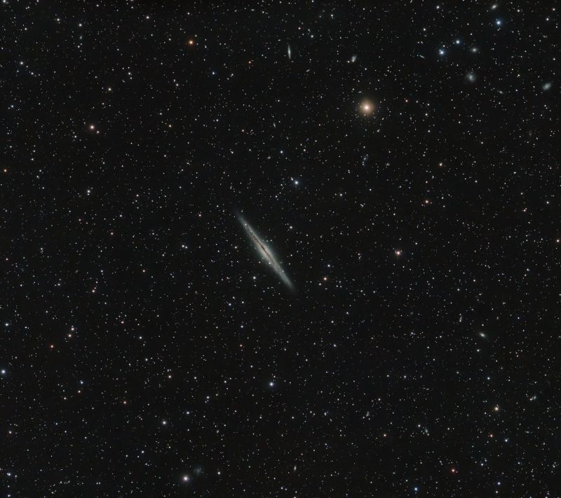 NGC 891 - The Silver Sliver Galaxy
Edge-on galaxy NGC 891 in Andromeda

