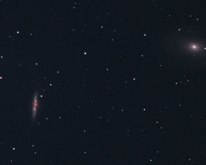 Supernova SN2014J in M82 with M81
