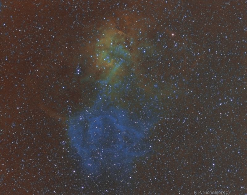 SH2-132 Lion Nebula 
Hubble Palette
