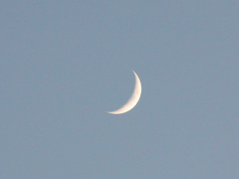 Crescent Moon at dusk
Link-words: Moon