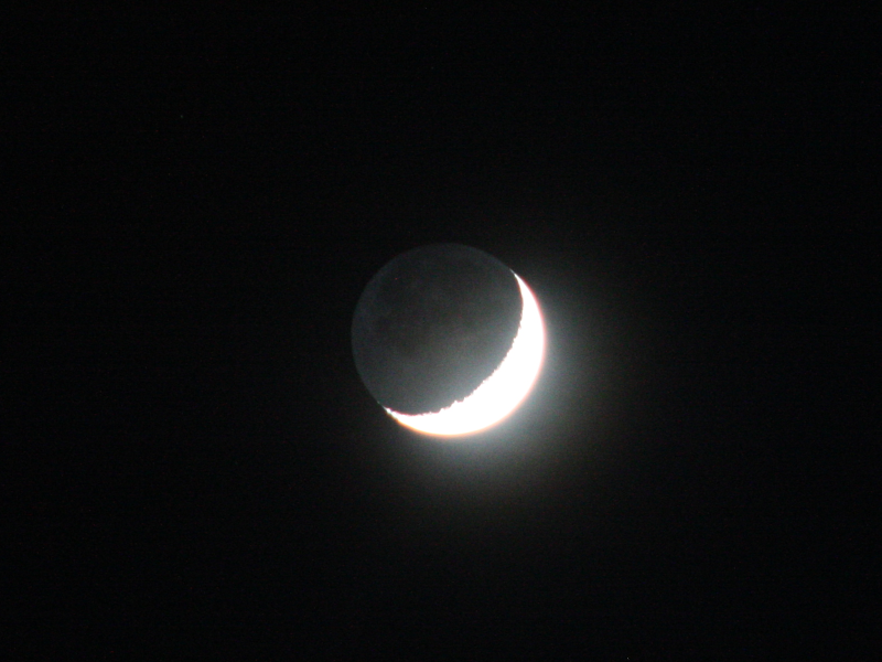 Crescent Moon with Earthshine
Link-words: Moon