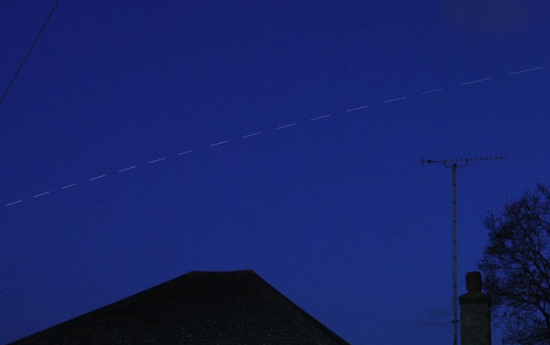 ISS Transit
Transit of the ISS from Orpington. 16 x 5 second exposures with 2 second interval.
Link-words: Satellite