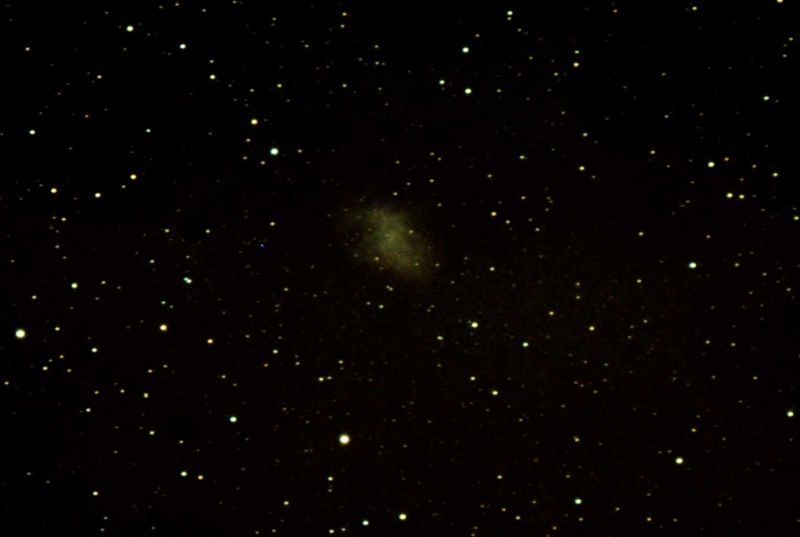 Crab Nebula (M1)
An early image from the Ramsay camera - bright moon nearby
Link-words: Nebula Messier