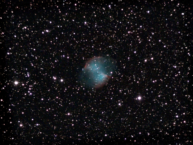 M27 The Dumbbell nebula
The Dumbbell nebula (M 27) as viewed at Blackheath Common
Link-words: Messier Nebula
