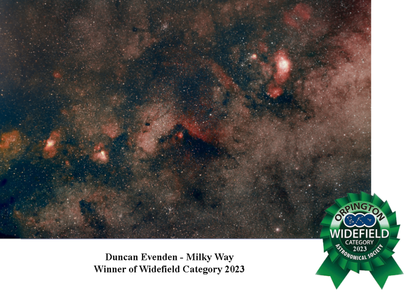 Widefield Winner 2023  
Duncan Evenden - Milky Way
Link-words: Astrophotography competition