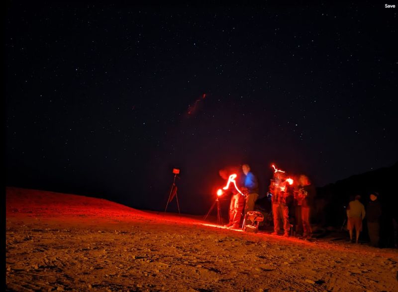 Setting up in La Palma
Our Group setting up on the Roques
Link-words: LaPalma2024