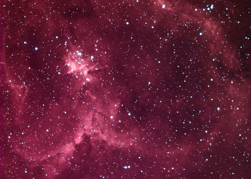 IC1805 Heart Nebula in Cassiopeia
19x300 secs L= Ha, RGB
