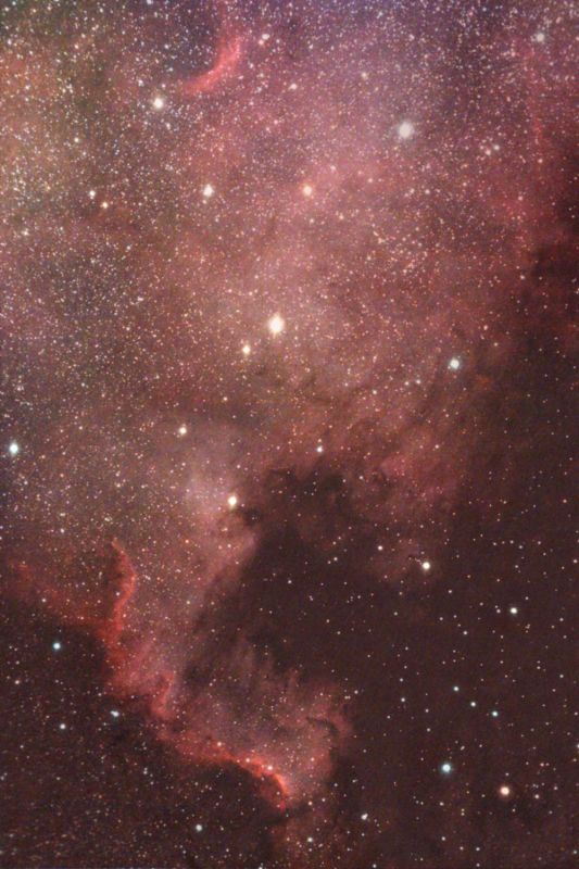 NGC7000 American Nebula in Cygnus
13x480secs Ha.

I give up trying to get the best out of this image, I am getting fanatical!!!!!
Link-words: nebula