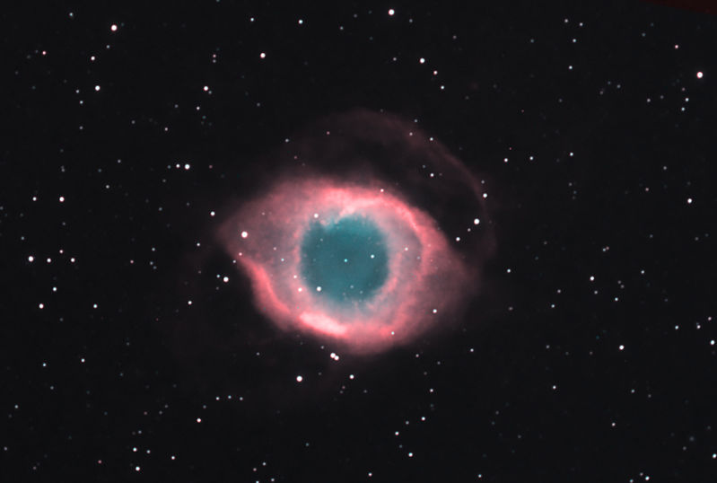 Helix Nebula
12x600 HA 8x600 OIII

HA=L and RED, OIII= green and blue
Link-words: Nebula