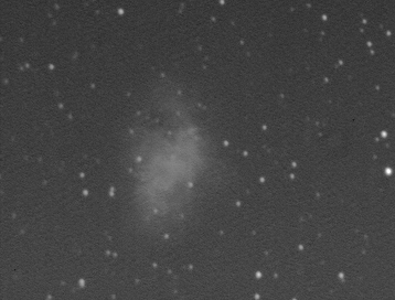 M1
M1 is the first object in Messier's catalogue. It is the remnant of a supernova explosion in the year 1054 A.D. the star which exploded left behind a rotating neutron star. 
The Crab Nebula was originally given this name due to its resemblance to a crab's claw (not the full-body image of a crab), in an early sketch made in 1855 by Lord Rosse's staff astronomer R.J. Mitchell.
Link-words: Messier Nebula
