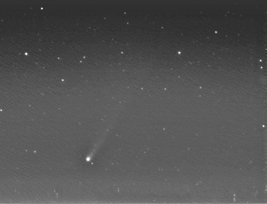 Ikeya-Zhang
In our northern skies this comet sped along the northern horizon. From Orpington and Bromley this meant that we had to view the comet into the night glow of Central London. Nevertheless, Paul managed to grab this delicate pic of this fleeting emissary.
Link-words: Comet