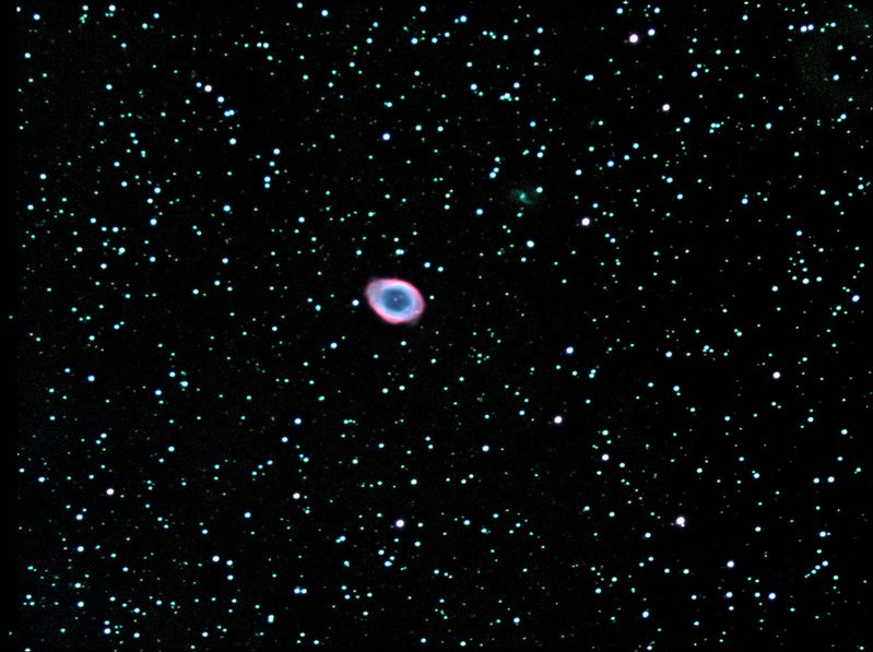 M57 and IC1296 in Lyra
This shows M57 and the nearby Mag 15.5 IC1296 

5 x 300s Luminance binned 1x1
3 x 300s RGB binned 1x1

Link-words: Messier Nebula
