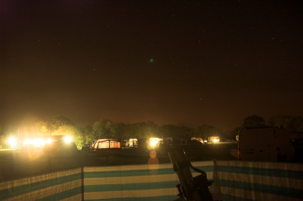 Unshielded Lighting at Norwood Farm campsite
Bright lights from the toilet block and lights on the main drive.

I had a very productive night's imaging there but next time I'll take extra shielding for the scope ...
