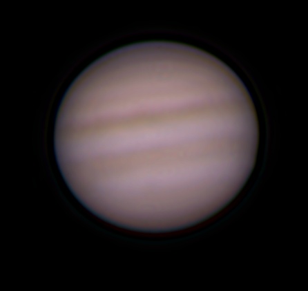 Jupiter using webcam
Jupiter was 15deg in altitude and the seeing was terrible.
Link-words: Jupiter