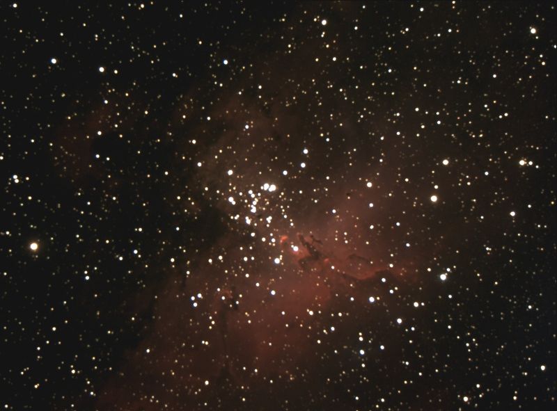 M16 - Eagle Nebula 
M16 taken at Deep Sky Camp August 2008.
10 exposures of 5min at ISO 800
Link-words: Messier Nebula