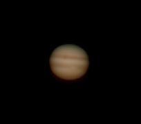 Jupiter & Red Spot
Taken at DSC 1.8.08
Jupiter low, 1 minute AVI 5 FPS, 379/383 frames, captured in K3 V3
Gain 25%
Link-words: CarolePope