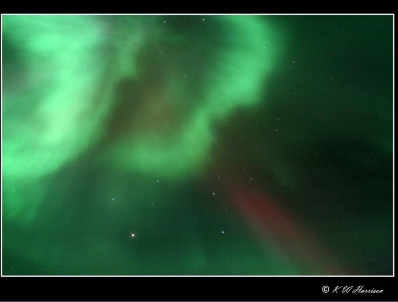 Auroral Corona by Hotel
An auroral corona, taken by Ken Harrison.  
Link-words: CarolePope Iceland2012