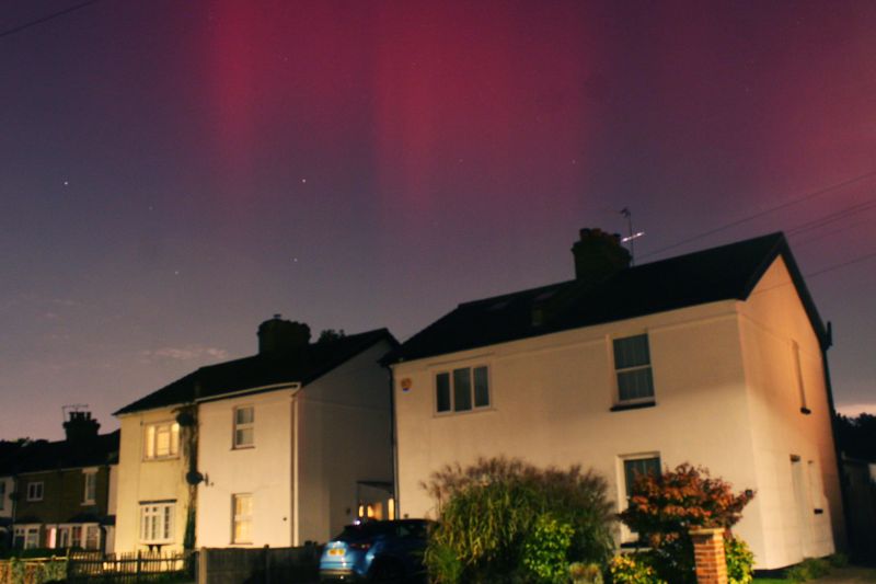 Carole 
Aurora from my Street in Bromley, with street lights 
Link-words: Carole