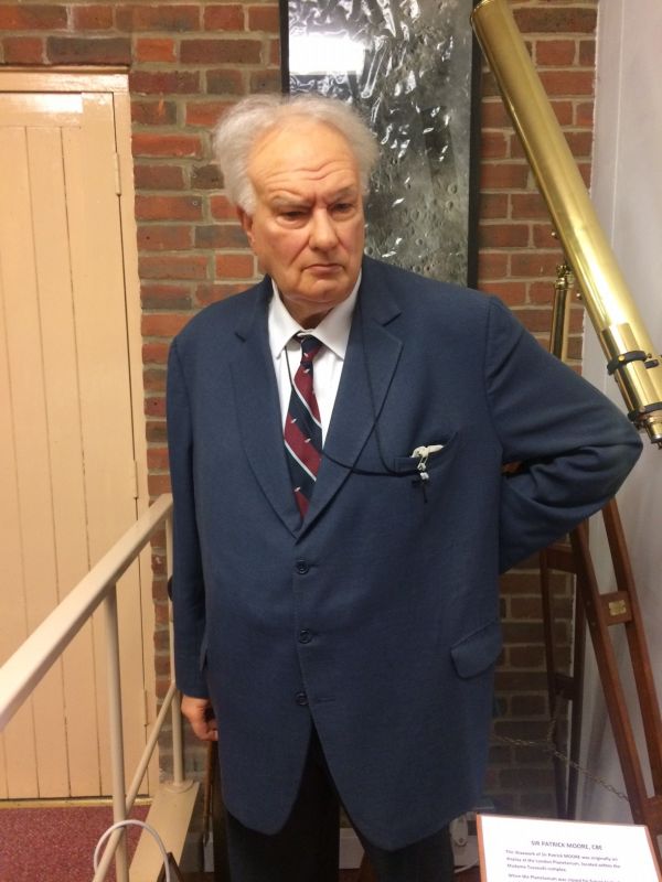 Patrick Moore Waxwork
Chichester Observatory trip 
Link-words: Chichester2018